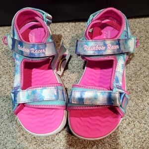 Skechers Girls Light up rainbow sandals size 2